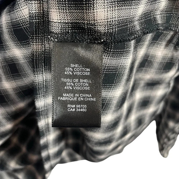 NWT La Vie Rebecca Taylor Plaid Ruffle Blouse in Black/White Size M - Picture 14 of 14